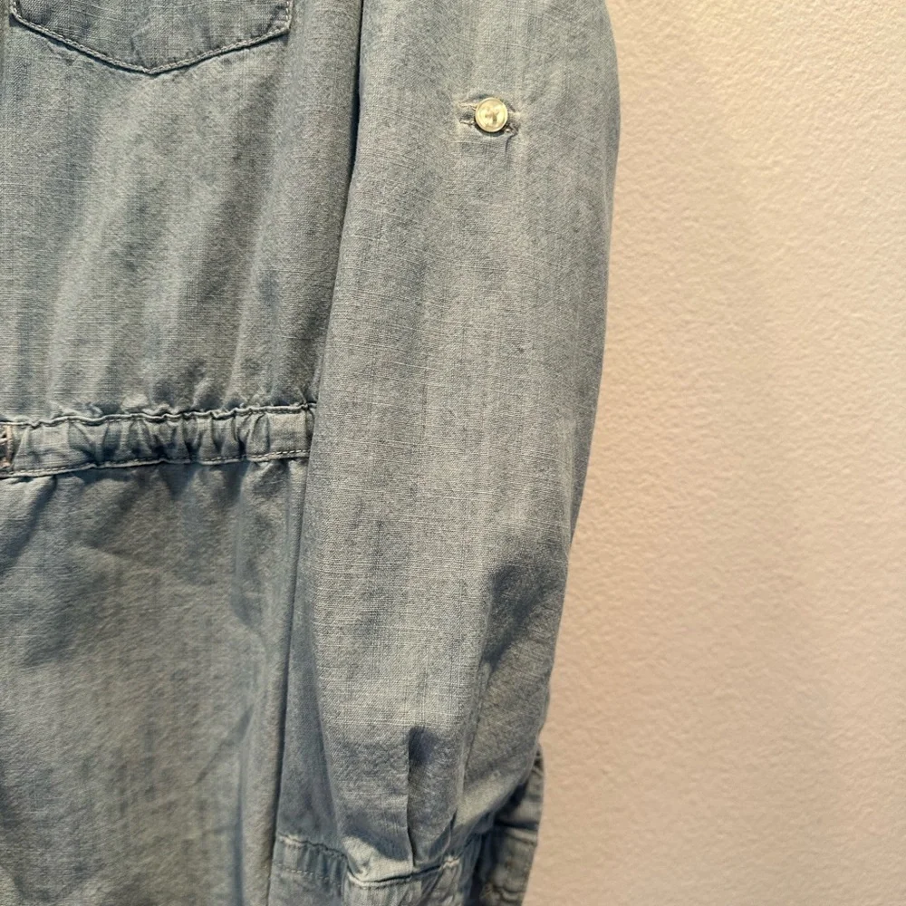 Old Navy Light Blue Denim Shirt Dress - Picture 3 of 4